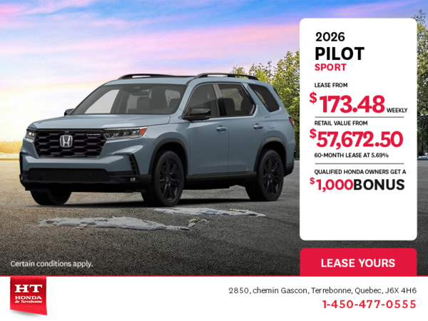 Get the 2026 Honda Pilot! 