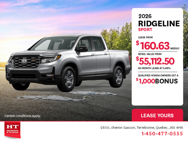Get the 2026 Honda Ridgeline! 