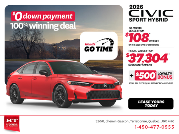 Get the 2026 Honda Civic Sedan Hybrid! 
