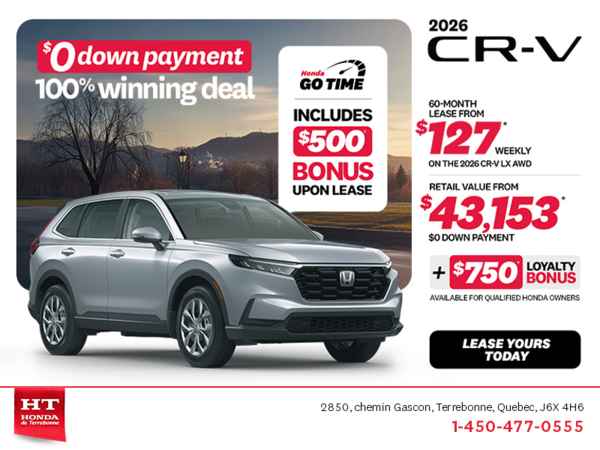 Get the 2026 Honda CR-V! 