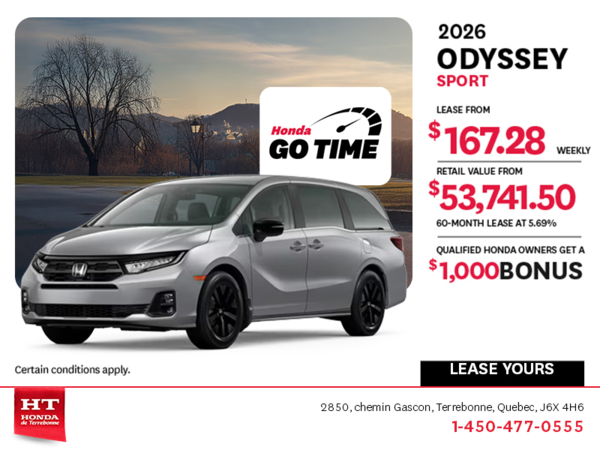Get the 2026 Honda Odyssey! 