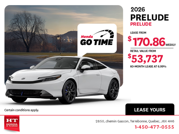 Get the 2026 Honda Prelude! 
