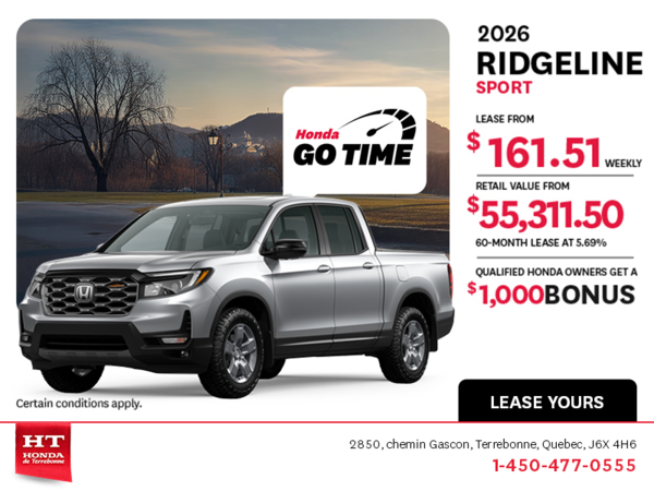 Get the 2026 Honda Ridgeline! 