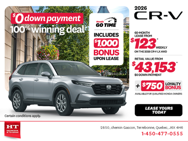 Get the 2026 Honda CR-V! 