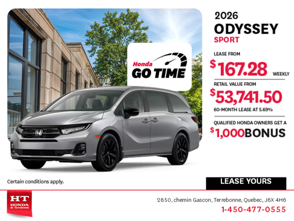 Get the 2026 Honda Odyssey! 
