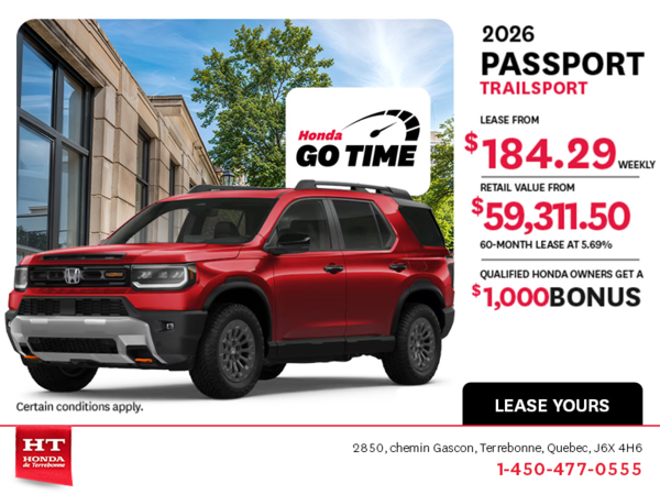 Get the 2026 Honda Passport! 