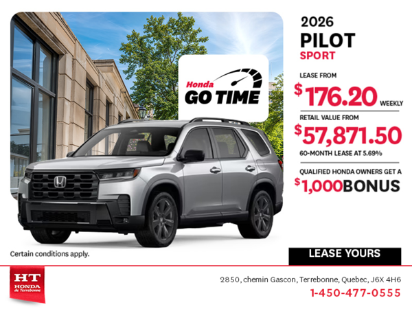 Get the 2026 Honda Pilot! 