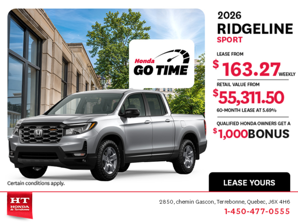 Get the 2026 Honda Ridgeline! 