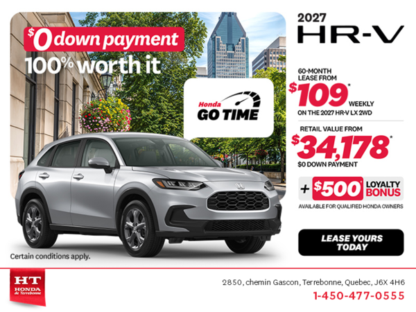 Get the 2027 Honda HR-V! 