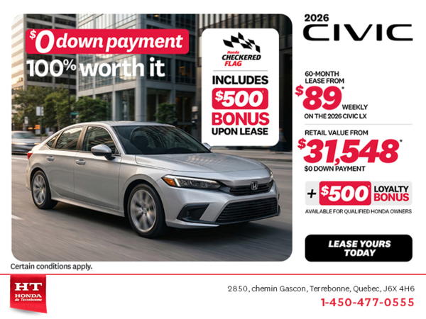 Get the 2026 Honda Civic! 
