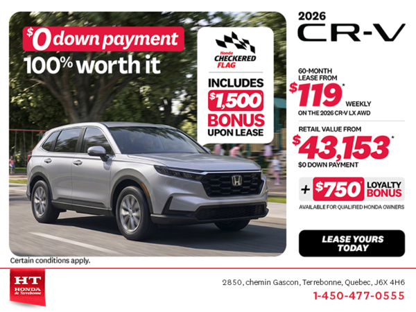 Get the 2026 Honda CR-V! 