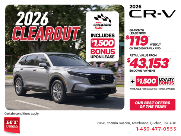 Get the 2026 Honda CR-V! 