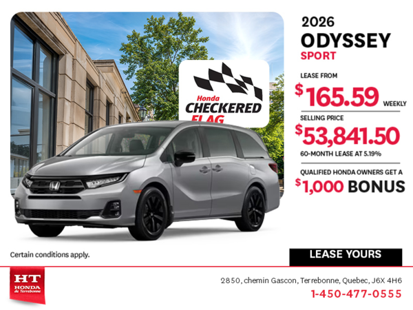 Get the 2026 Honda Odyssey! 