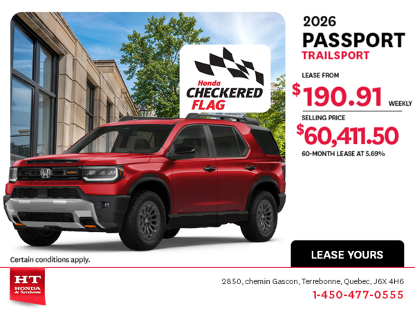 Get the 2026 Honda Passport! 