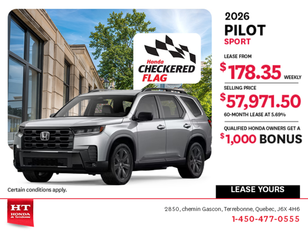 Get the 2026 Honda Pilot! 