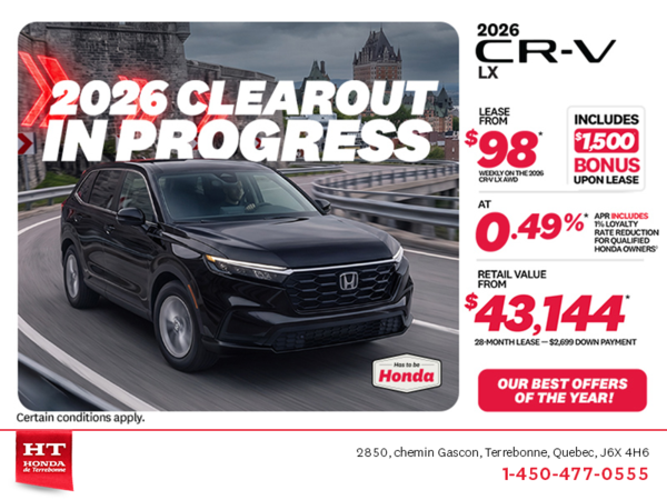 Get the 2026 Honda CR-V! 