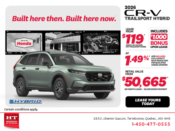 Get the 2026 Honda CR-V Hybrid!