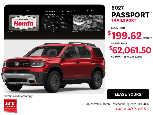 Get the 2027 Honda Passport! 