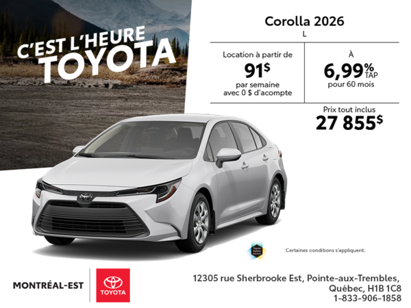 Toyota Corolla 2026