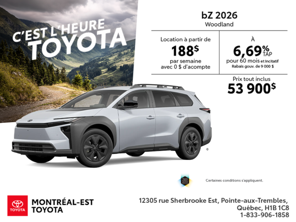 Toyota bZ Woodland 2026