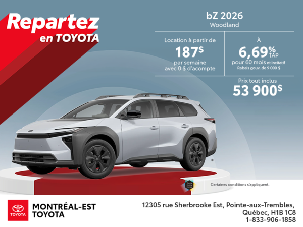 Toyota bZ Woodland 2026