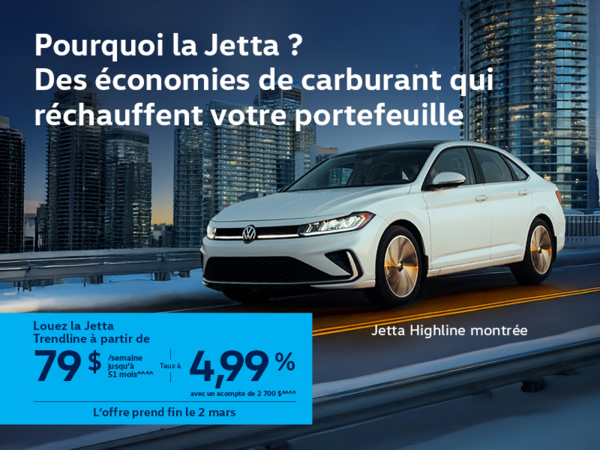 Procurez-vous la Volkswagen Jetta 2026