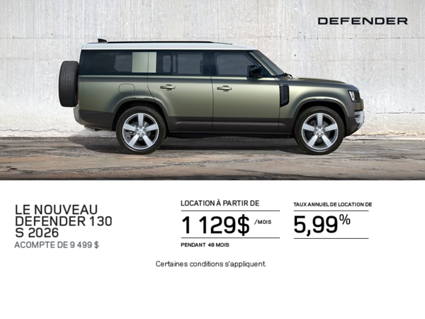 Le Land Rover Defender 130 S 2026