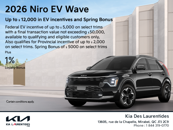 Get the 2026 Kia Niro EV Wave!