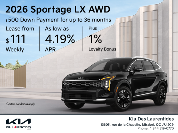 Get the 2026 Kia Sportage!