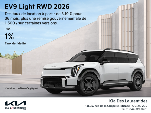 Kia EV9 Light RWD 2026