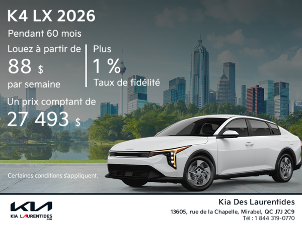 Kia K4 LX 2026