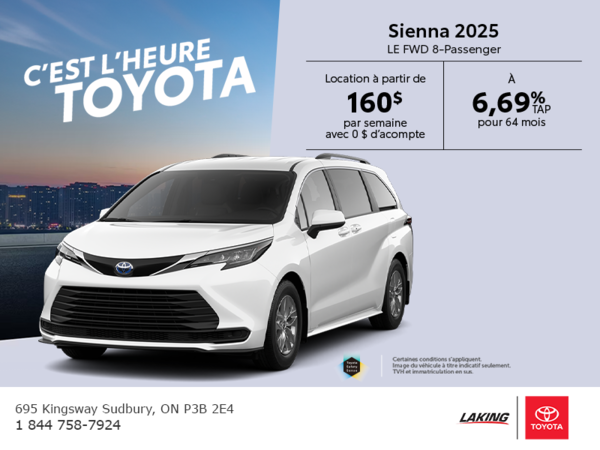 Toyota Sienna Hybrid 2025