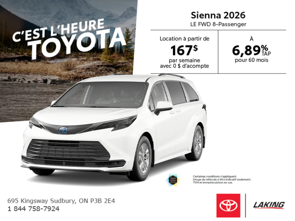 Toyota Sienna Hybrid 2026