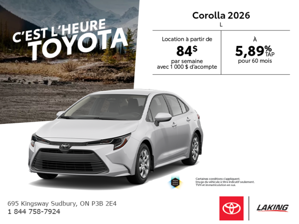 Toyota Corolla 2026