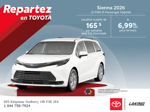 Toyota Sienna Hybrid 2026