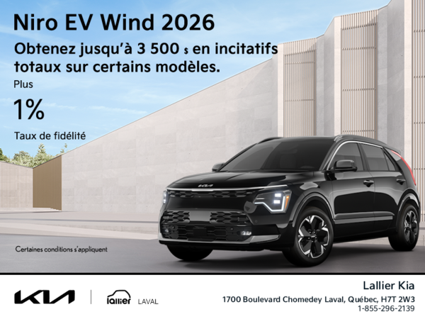 Le Kia Niro EV Wind 2026!