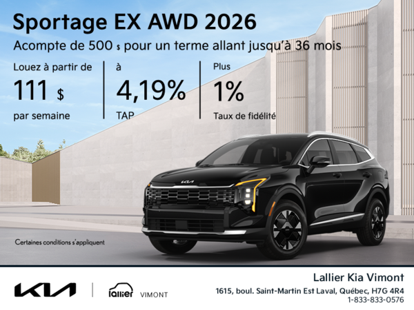 Le Kia Sportage 2026!