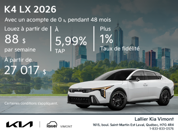 Kia K4 LX 2026