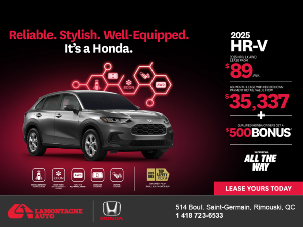 Get the 2025 Honda HR-V! 