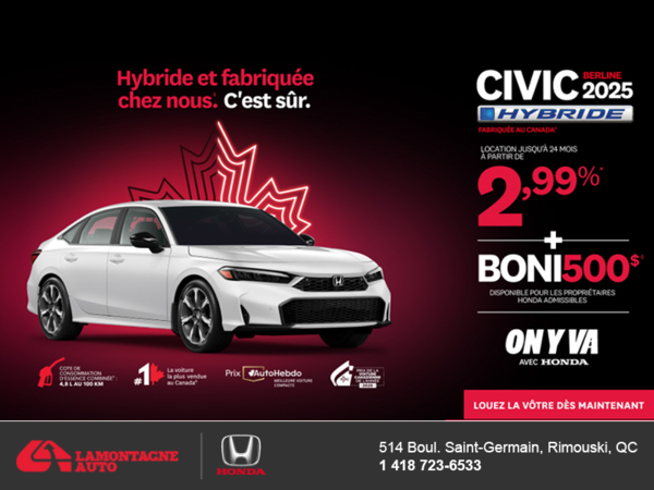 L'événement mensuel Honda !