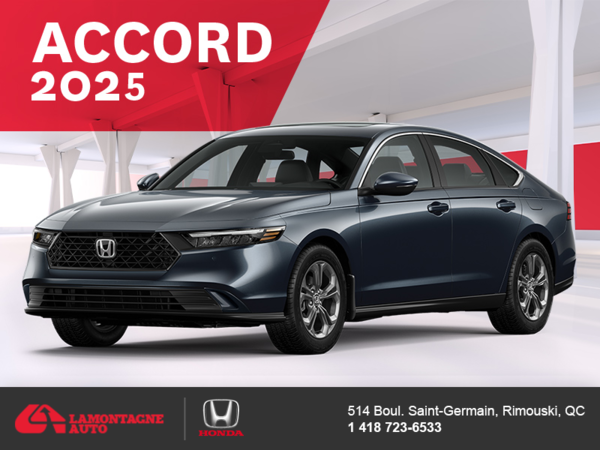 Obtenez la Honda Accord 2025 !
