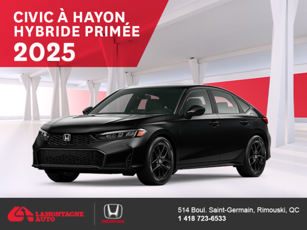 Obtenez le Honda Civic Hatchback 2025 !