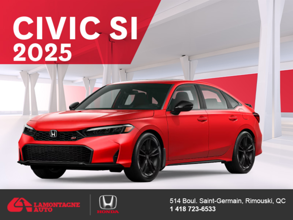Obtenez le Honda Civic Si 2025 !