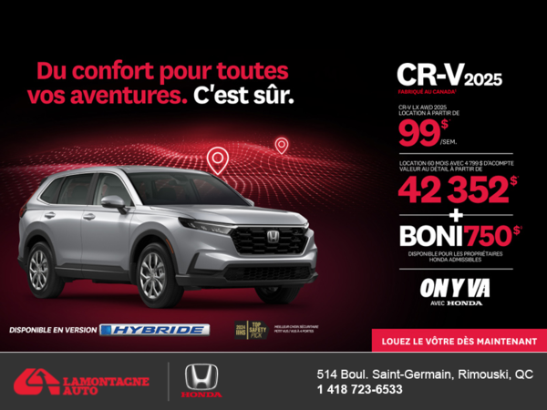 Obtenez le Honda CR-V 2025!
