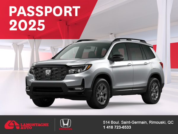 Obtenez le Honda Passport 2025 !