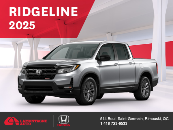 Obtenez le Honda Ridgeline 2025 !