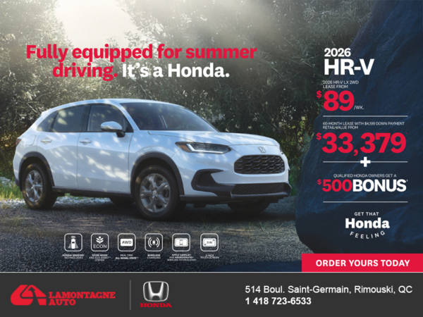 Get the 2026 Honda HR-V! 