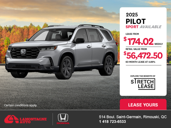 Get the 2025 Honda Pilot! 