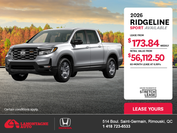Get the 2025 Honda Ridgeline! 