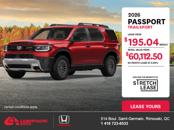 Get the 2026 Honda Passport! 